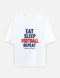 Eat Sleep Football Repeat Unisex Oversized Classic T-Shirt — Estuary Store