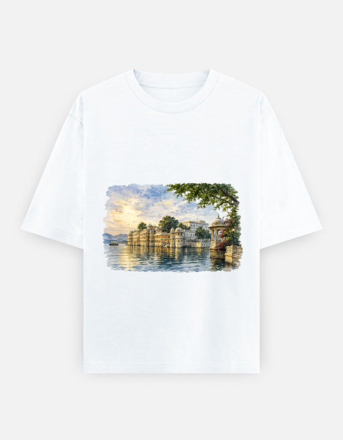 Lake Palace — Unisex Oversized T-Shirt | The Confluence Series — Estuary Store