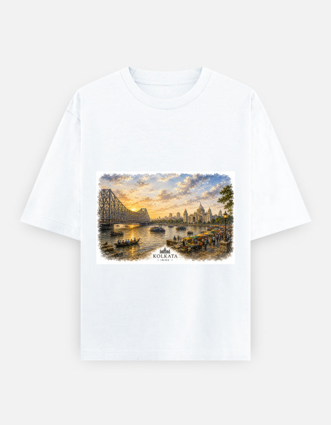 Kolkata — Unisex Oversized T-Shirt | The Confluence Series — Estuary Store
