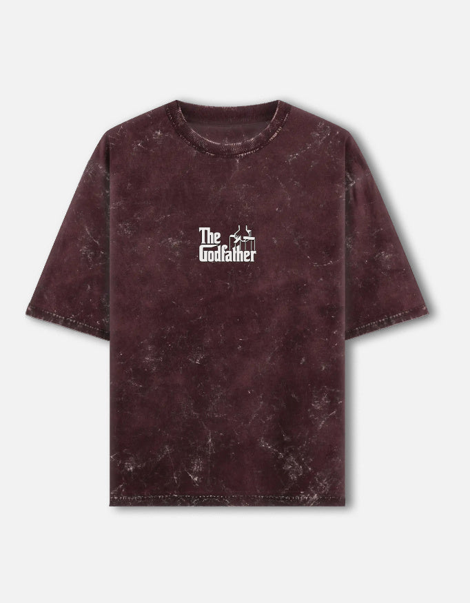 The Godfather Unisex Acid Washed Oversized Tee — Estuary Store